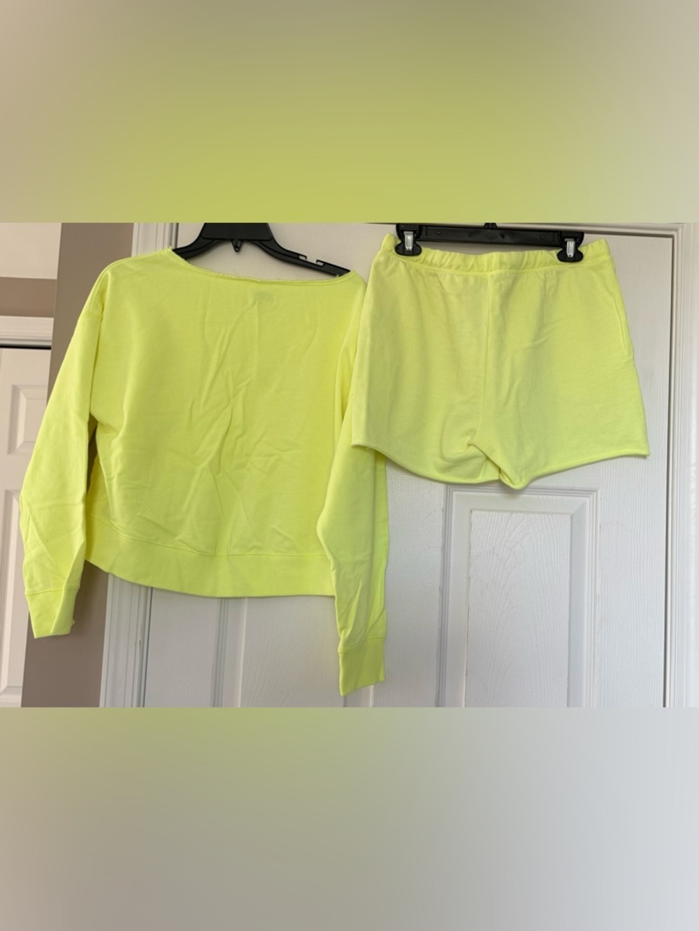 Jenni Neon Yellow Cozy Lounge Top & Short Set